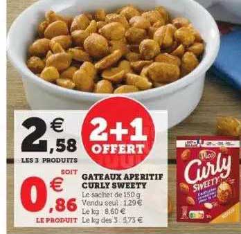 gâteaux apéritif curly sweety