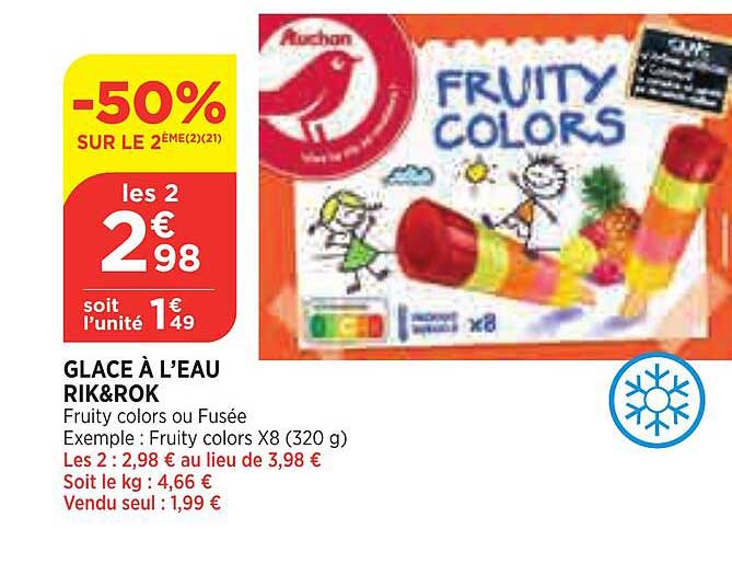 glace à l'eau rik&rok