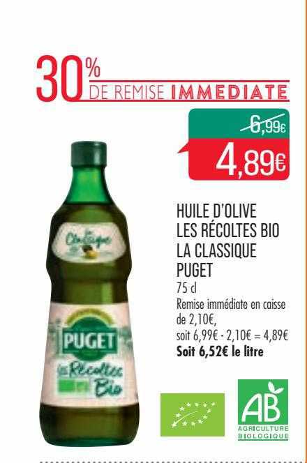 huile d'olive les récoltes bio la classique puget