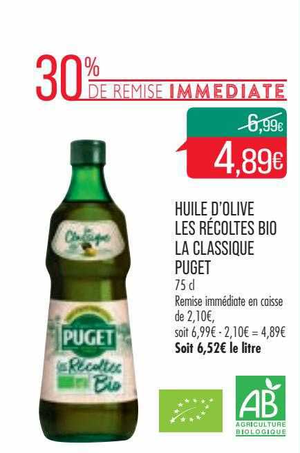 huile d'olive les récoltes bio la classique puget