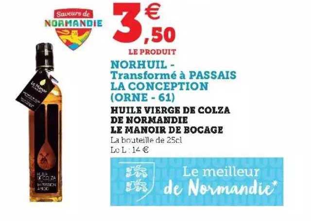 huile vierge de colza de normandie le manoir de bocage