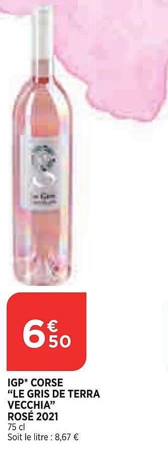 igp corse "le gris de terra vecchia" rosé 2021