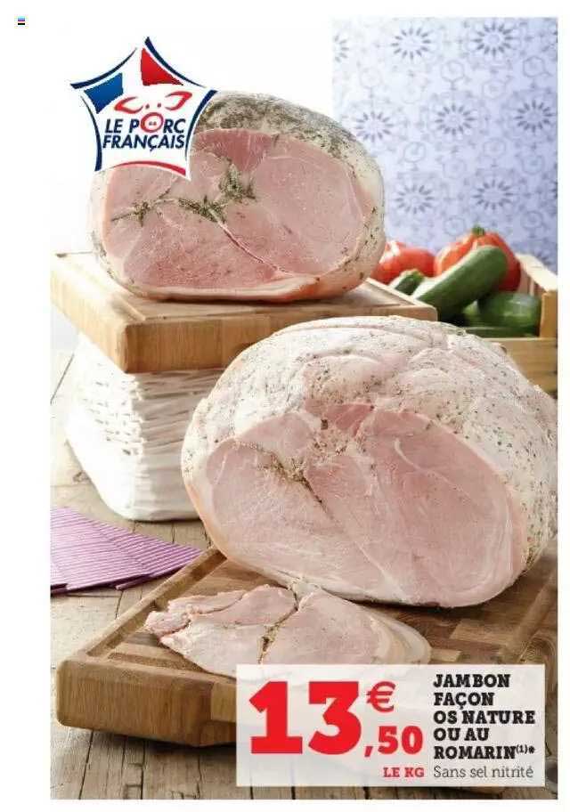 jambon façon os nature ou au romarin