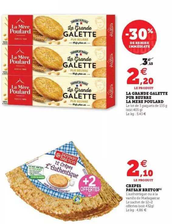 la grande galette pur beurre la mère poulard, crêpes paysan breton