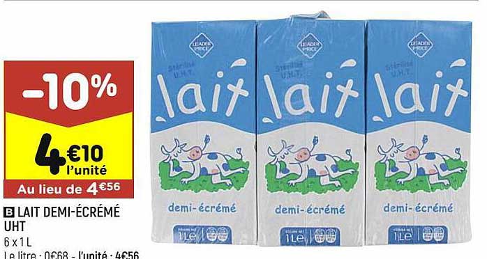 lait demi-écrémé uht