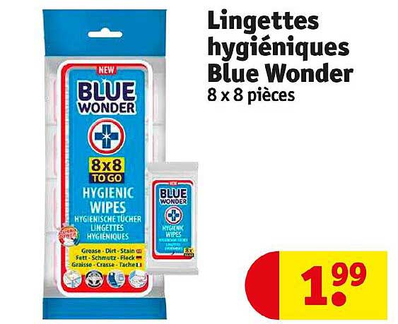 lingettes hygiéniques blue wonder