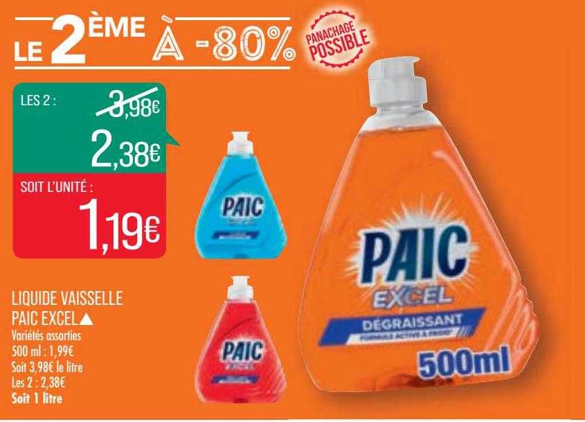 Liquide Vaisselle Paic Excel