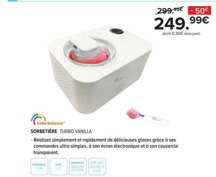 little balance sorbetière turbo vanilla