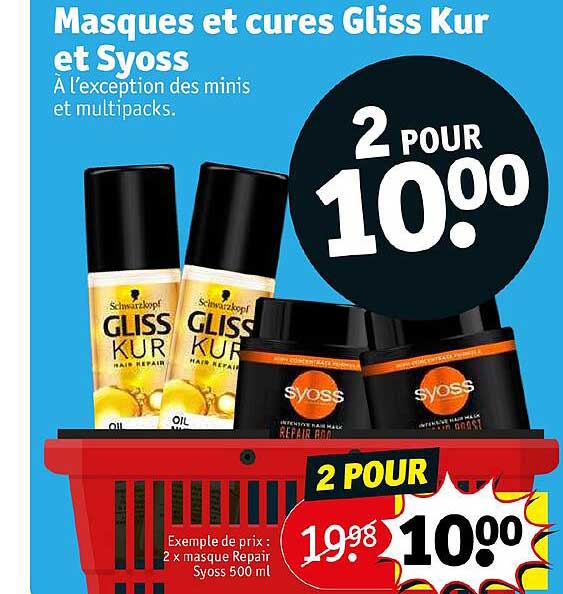 masques et cures gliss kur et syoss