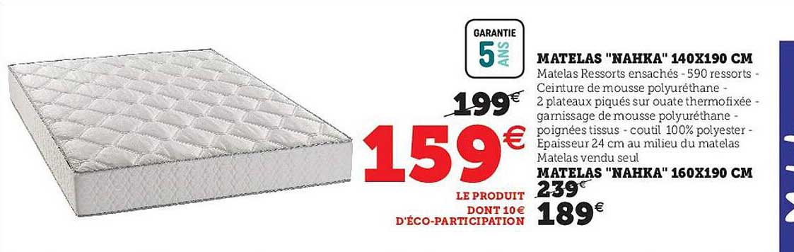 matelas "nahka" 140x190 cm