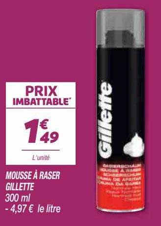 mousse à raser gillette