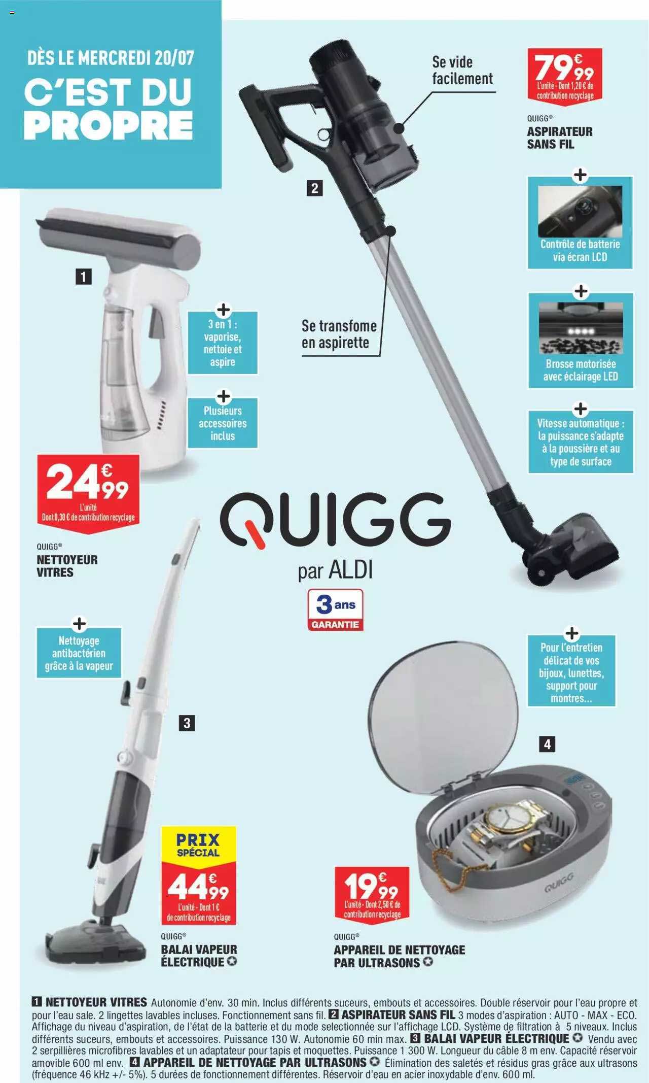 nettoyeur vitres, aspirateur sans fil, balai vapeur électrique, appareil de nettoyage par ultrason