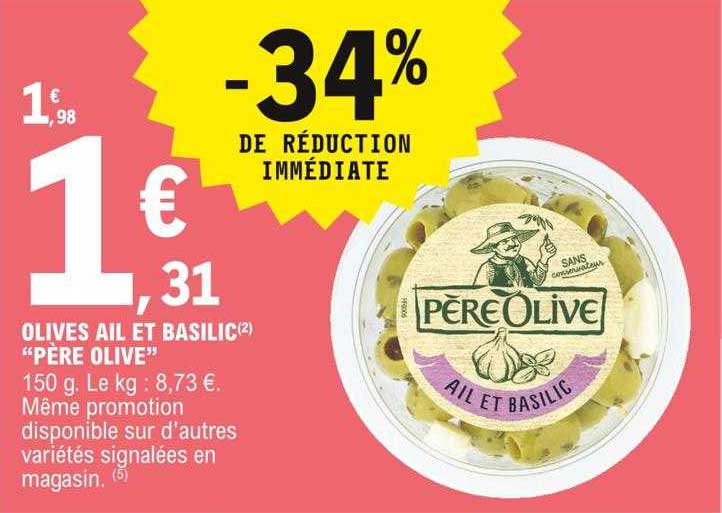olives ail et basilic "père olive"