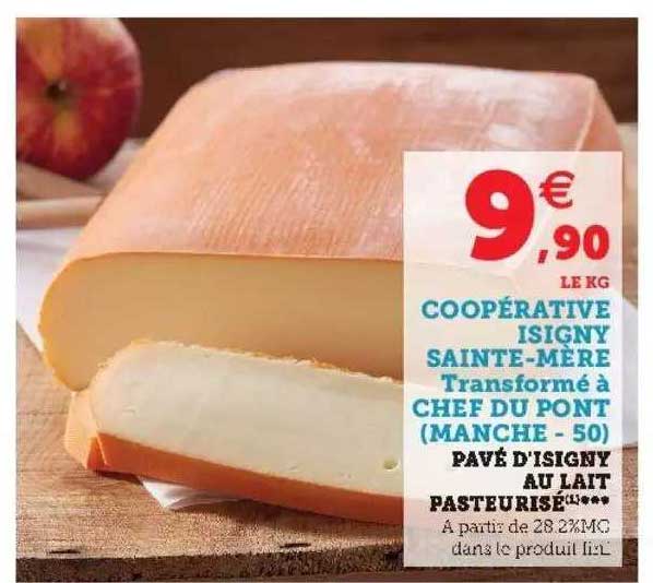 pavé d'isigny au lait pasteurisé