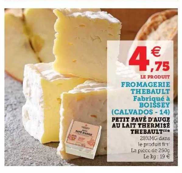 petit pavé d'auge au lait thermisé thebault