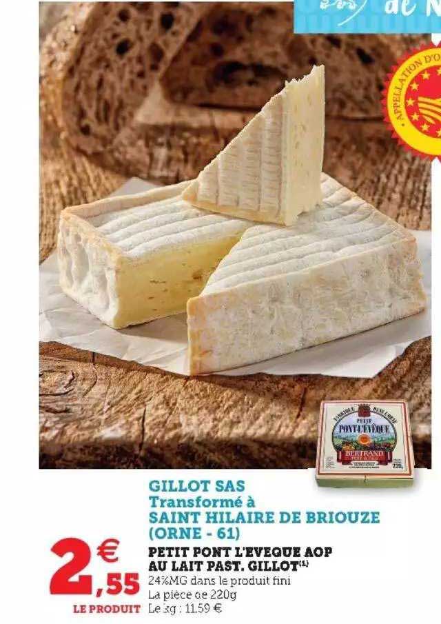 petit pont l'évêque aop au lait past. gillot