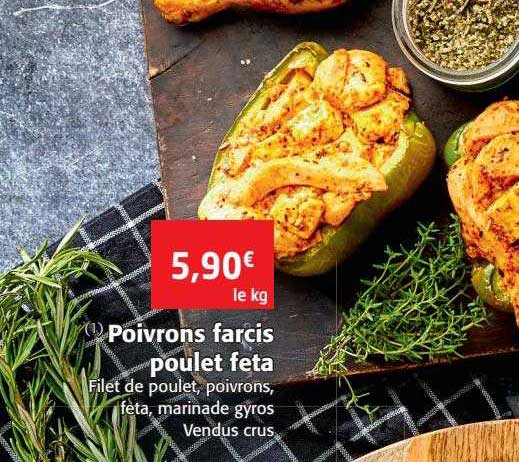 Poivrons Farcis Poulet Feta