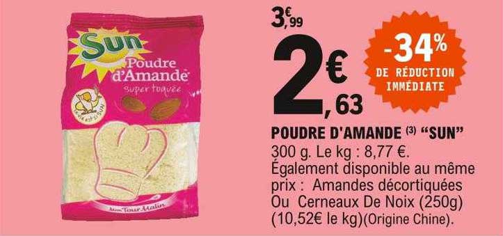 poudre d'amande "sun"