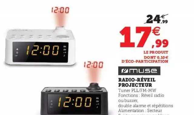 radio-réveil projecteur muse