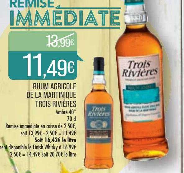 rhum agricole de la martinique trois rivières