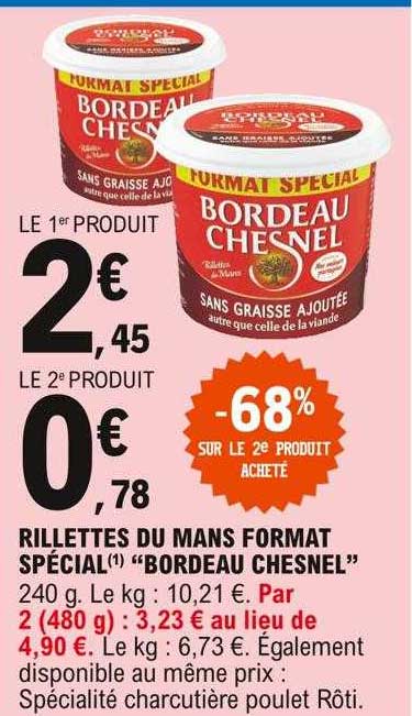 Rillettes Du Mans Format Spécial "bordeau Chesnel"