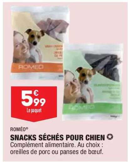 roméo snacks séchés pour chien