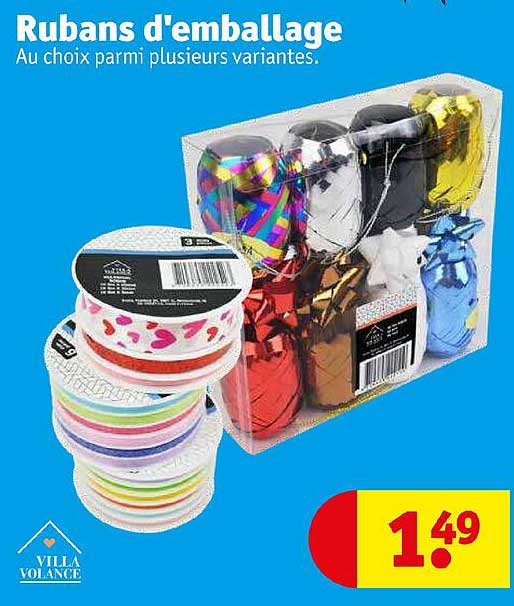 rubans d'emballage villa volance