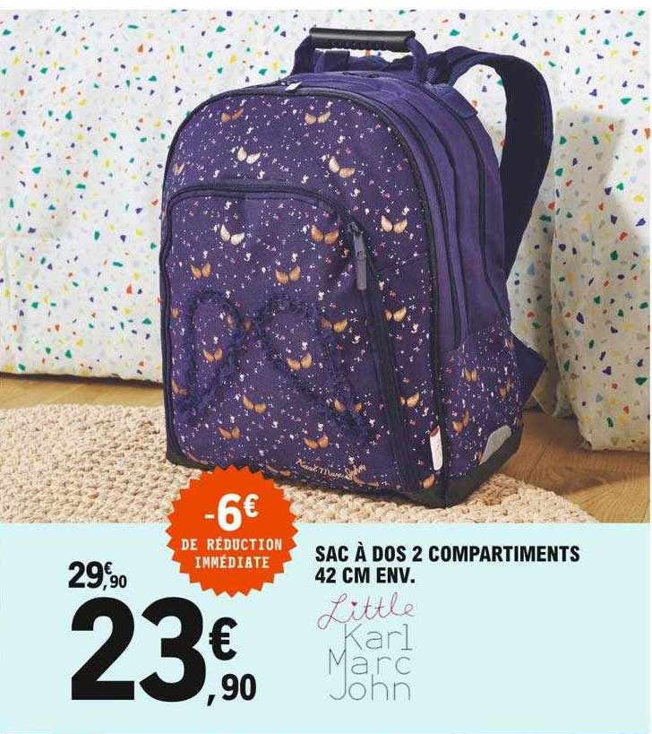 sac à dos 2 compartiments 42 cm env. little karl marc john