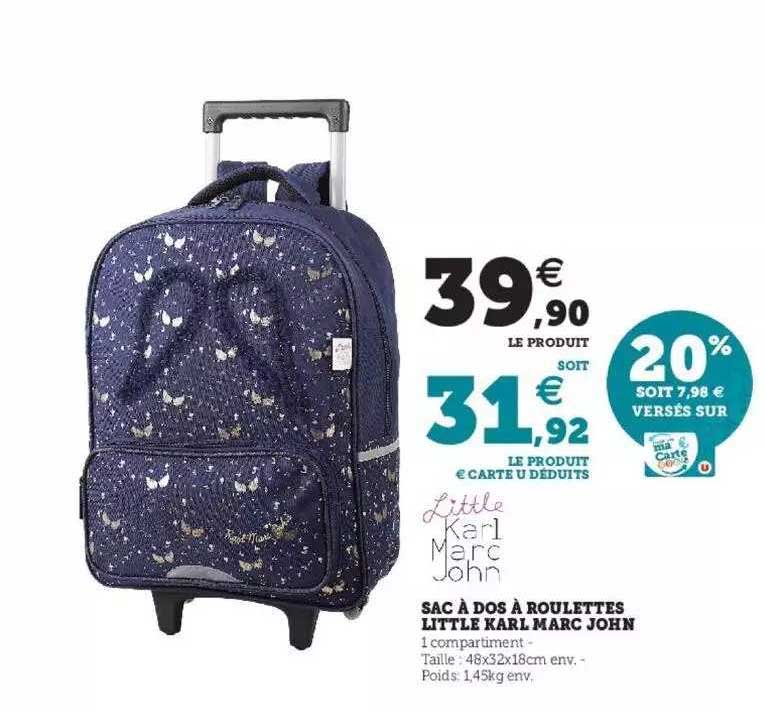 sac à dos à roulettes little karl marc john