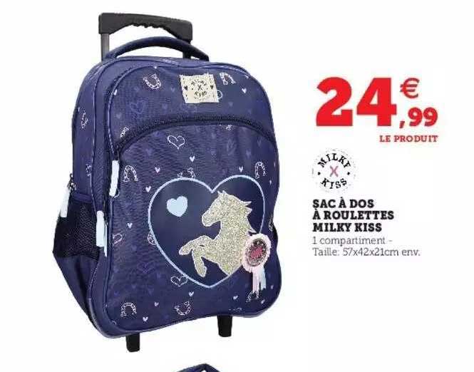 sac à dos à roulettes milky kiss