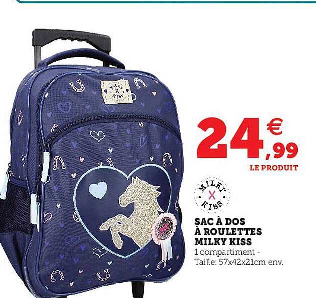 sac à dos à roulettes milky kiss