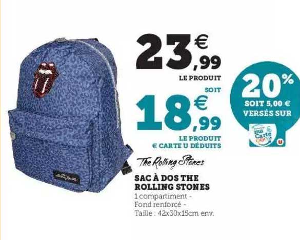 sac à dos the rolling stones