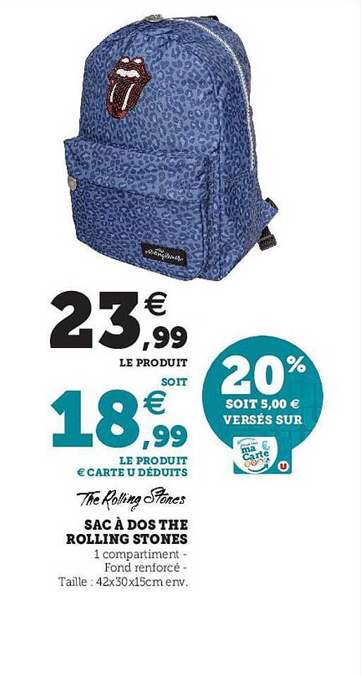 sac à dos the rolling stones