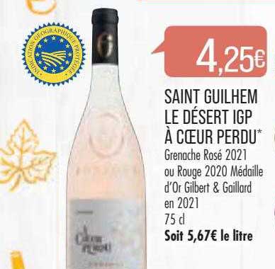 saint guilhem le désert igp à cœur perdu