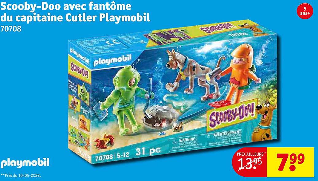 scooby-doo avec fantôme du capitaine cutler playmobil