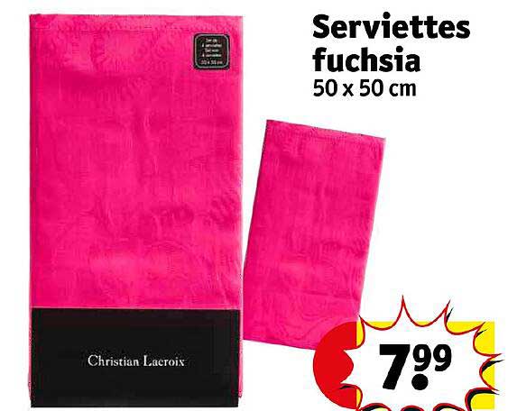 serviettes fuchsia christian lacroix
