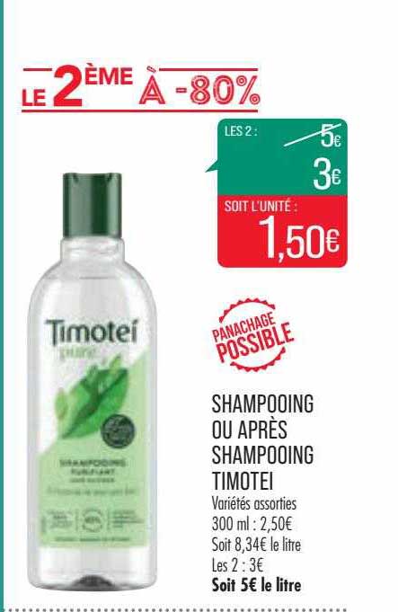 Shampooing Ou Après Shampooing Timoteí