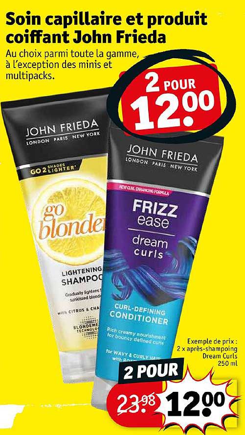 soin capillaire et produit coiffant john frieda