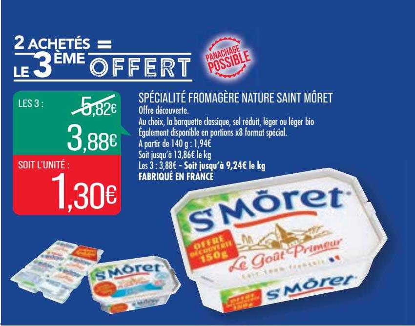 spécialité fromagère nature saint môret