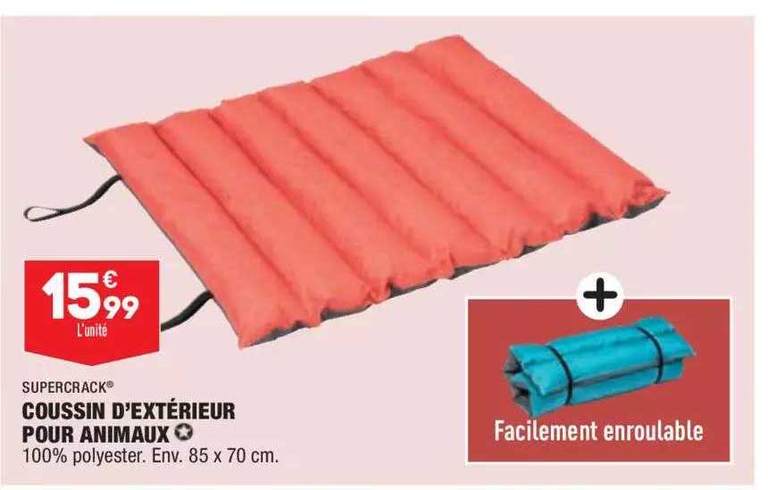 supercrack coussin d'extérieur pour animaux