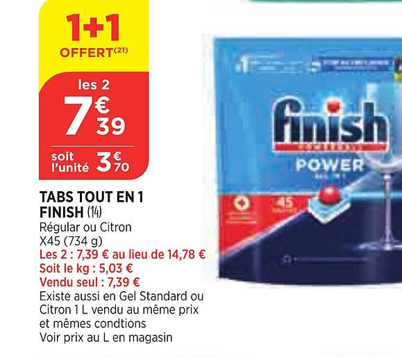 tabs tout en 1 finish