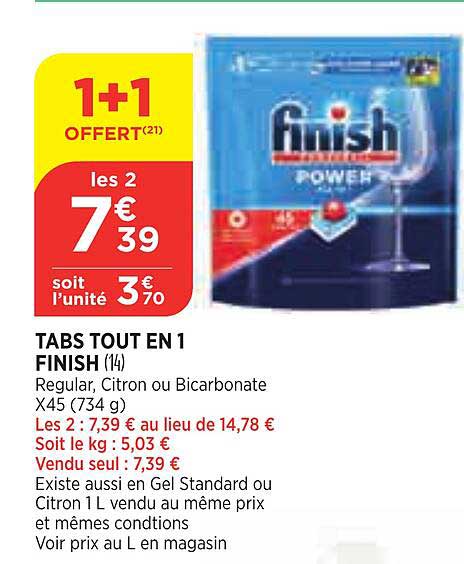 tabs tout en 1 finish