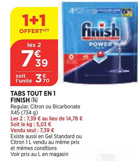 tabs tout en 1 finish