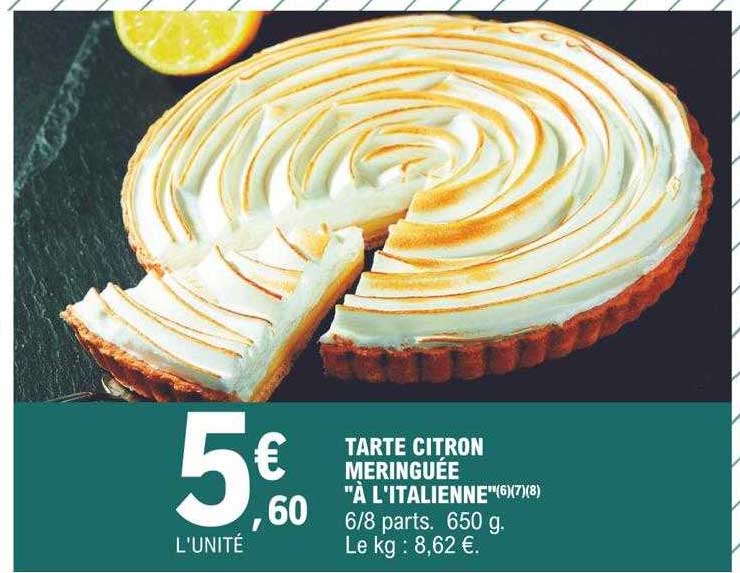 tarte citron meringuée "à l'italienne"