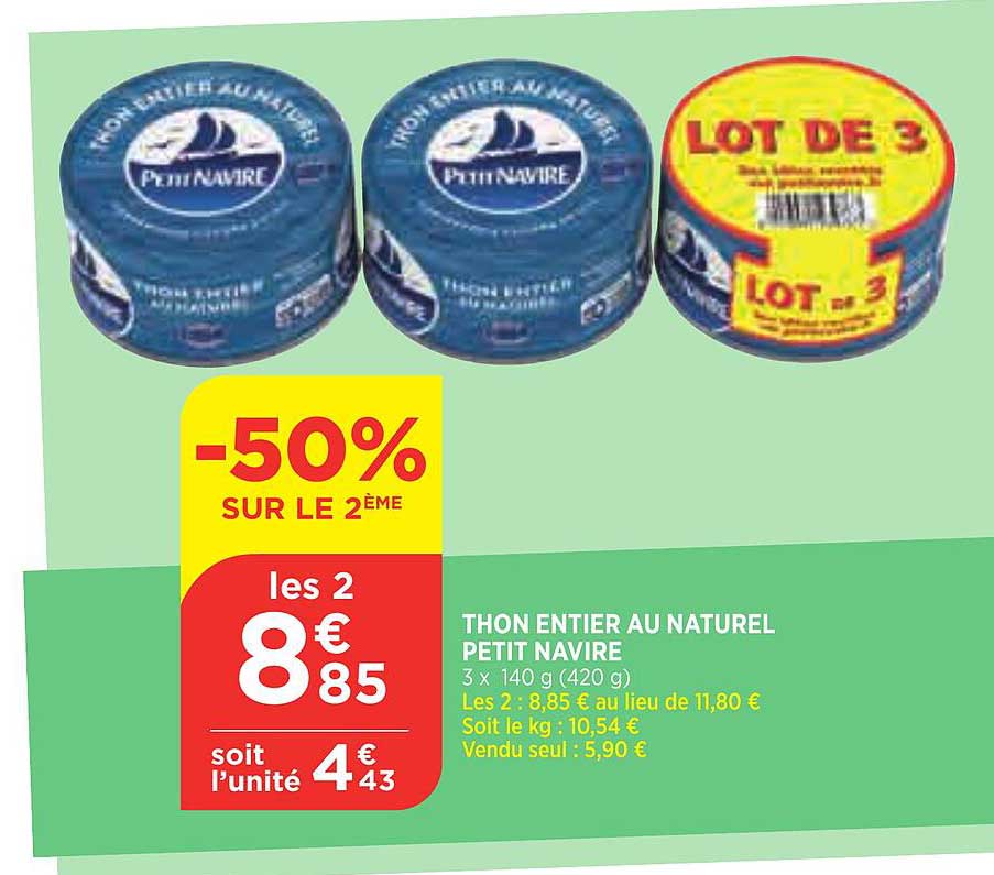 Thon Entier Au Naturel Petit Navire