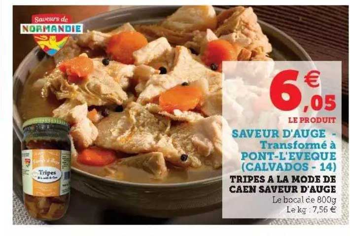 tripes à la mode de caen saveur d'auge