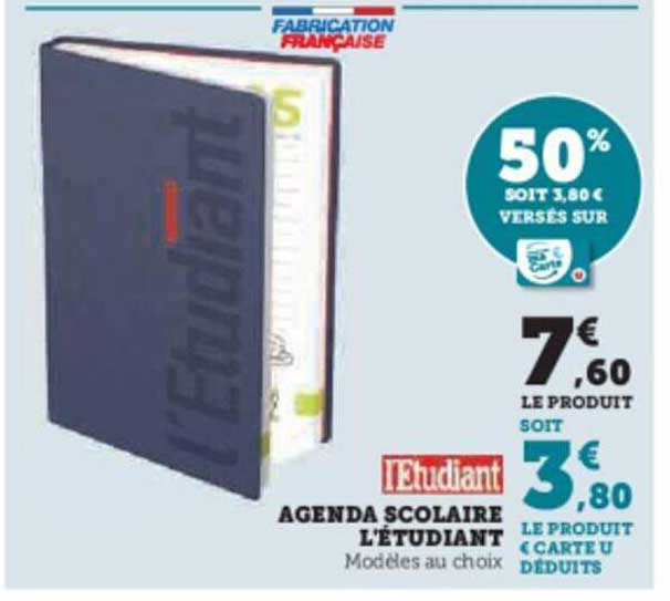 Agenda Scolaire L'étudiant