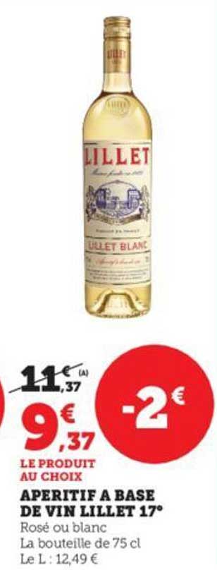 apéritif à base de vin lillet 17°