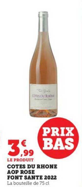 côtes du rhône aop rosé font santé 2022