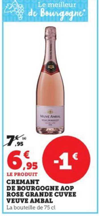 crémant de bourgogne aop rosé grande cuvée veuve ambal